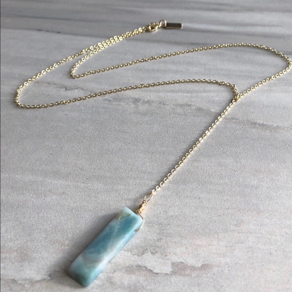 Estrella & Luna Jewelry - **ONE LEFT** Amazonite 14k gold necklace